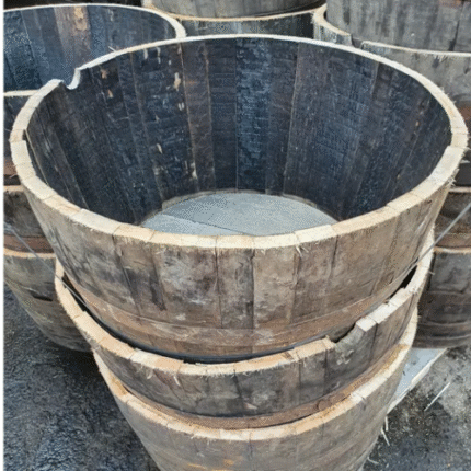 13-Pack of Oak Barrel Planters (17" x 28") – Includes UK Mainland Delivery